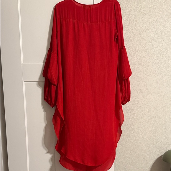Chic High-Low Red Dress - Picture 3 of 3